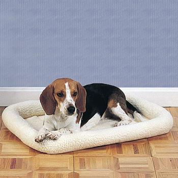 Slumber Pet Sherpa Crate Bed – Beige
