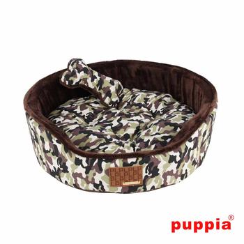 Legend House Dog Bed by Puppia – Brown Camo