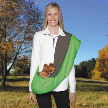 Insect Shield Reversible Sling Pet Carrier – Green/Gray