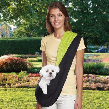 Reversible Sling Dog Carrier – Green/Black