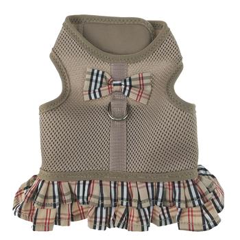 Plaid Harness Dog Dress – Khaki