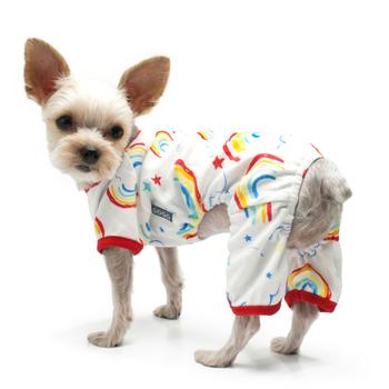 Rainbow Dog Pajamas by Dogo – Red
