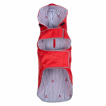 Worthy Dog Seattle Slicker Dog Raincoat – Red