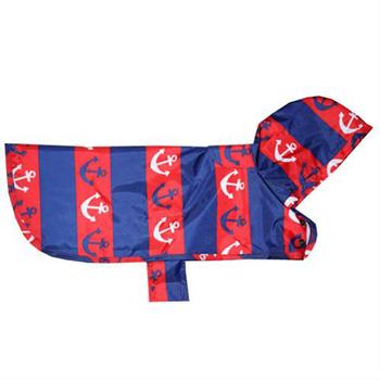Pitter Patter Packable Dog Rain Poncho – Nautical