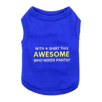 Parisian Pet With a Shirt this Awesome Dog Tank – Blue