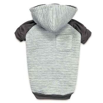 Zack and Zoey Elements Textured Stretch Dog Hoodie – Gray