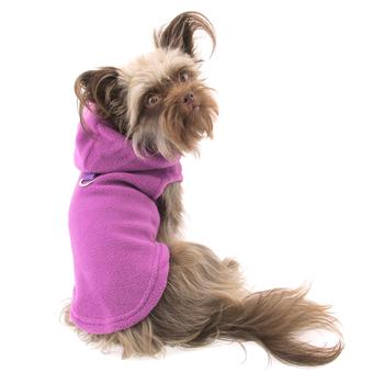 Fleece Vest Hoodie Dog Harness by Gooby – Purple