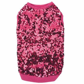 East Side Collection Sassy Sequin Dog Tank – Pink