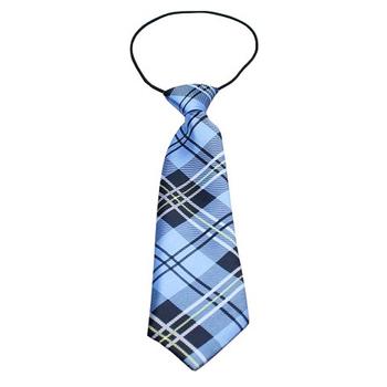 Plaid Big Dog Neck Tie – Blue
