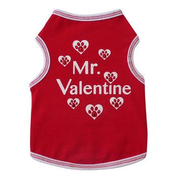 Mr. Valentine Dog Tank – Red